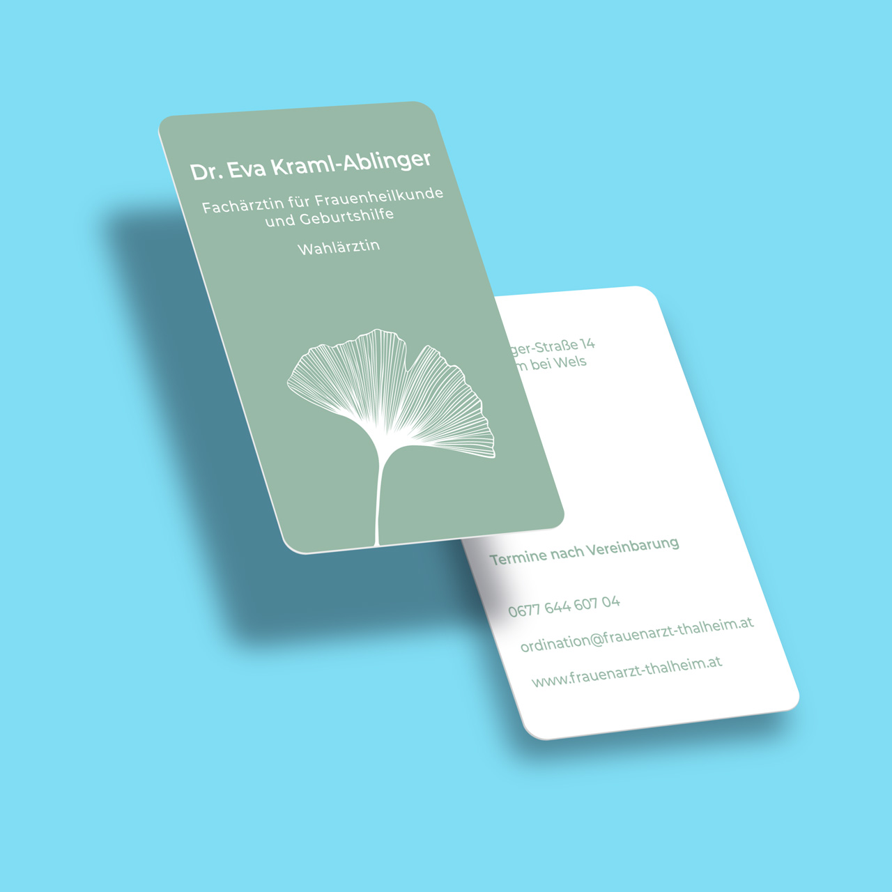 Visitenkarten-Design für Dr. Eva Kraml-Ablinger