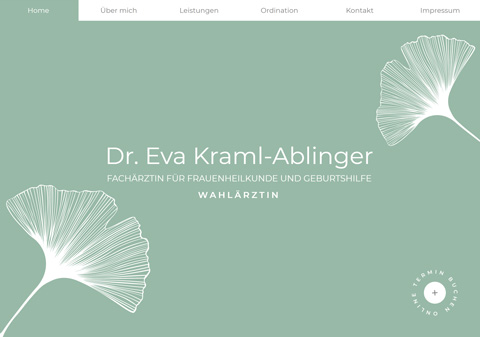 Die Website von Frauenärztin Dr. Eva Kraml-Ablinger